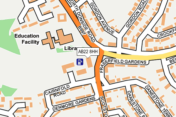 AB22 8HH map - OS OpenMap – Local (Ordnance Survey)
