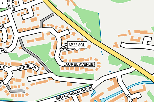 AB22 8QL map - OS OpenMap – Local (Ordnance Survey)