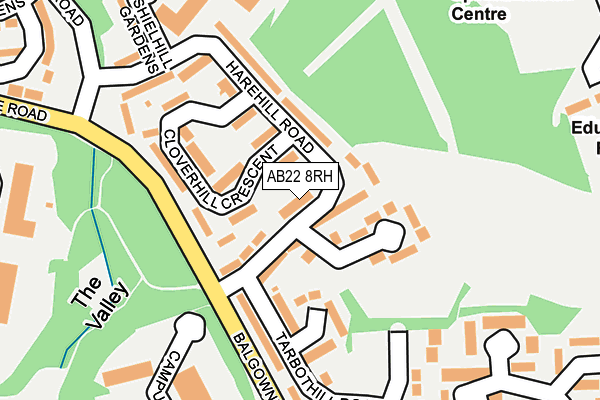 AB22 8RH map - OS OpenMap – Local (Ordnance Survey)