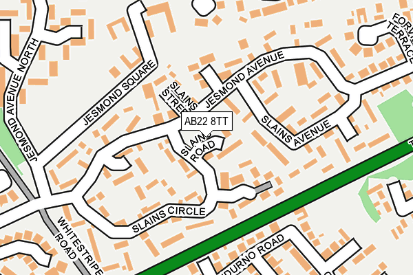 AB22 8TT map - OS OpenMap – Local (Ordnance Survey)
