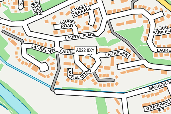 AB22 8XY map - OS OpenMap – Local (Ordnance Survey)