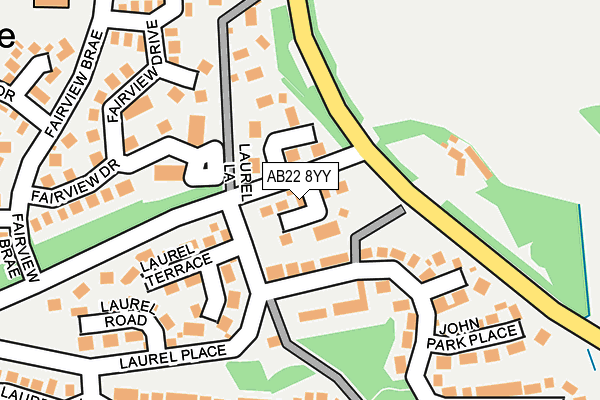 AB22 8YY map - OS OpenMap – Local (Ordnance Survey)