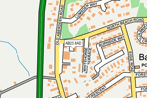 AB23 8AD map - OS OpenMap – Local (Ordnance Survey)