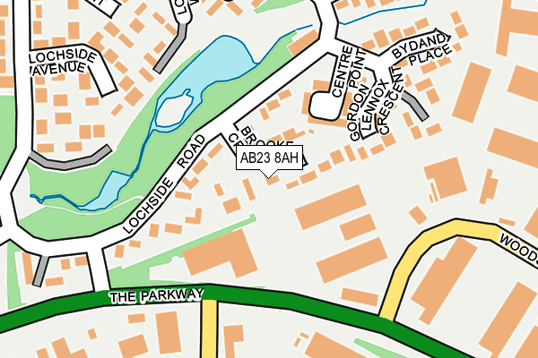 AB23 8AH map - OS OpenMap – Local (Ordnance Survey)