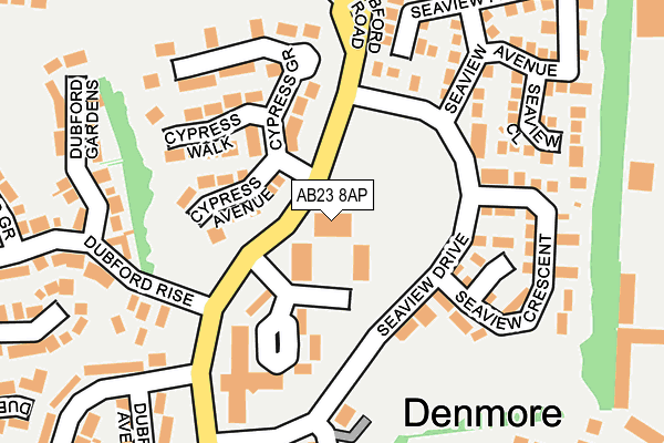 AB23 8AP map - OS OpenMap – Local (Ordnance Survey)