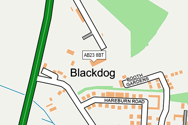 AB23 8BT map - OS OpenMap – Local (Ordnance Survey)