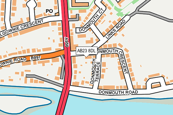 AB23 8DL map - OS OpenMap – Local (Ordnance Survey)