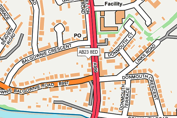 AB23 8ED map - OS OpenMap – Local (Ordnance Survey)