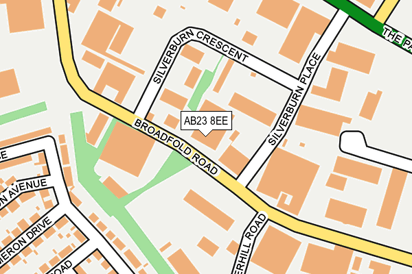AB23 8EE map - OS OpenMap – Local (Ordnance Survey)