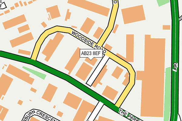 AB23 8EF map - OS OpenMap – Local (Ordnance Survey)