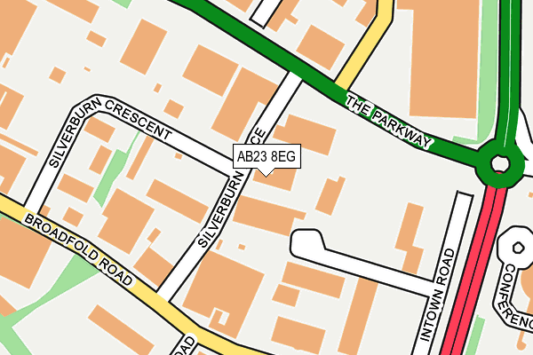 AB23 8EG map - OS OpenMap – Local (Ordnance Survey)