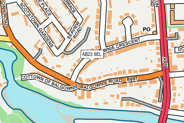 AB23 8EL map - OS OpenMap – Local (Ordnance Survey)