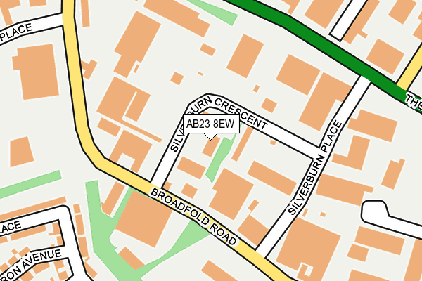 AB23 8EW map - OS OpenMap – Local (Ordnance Survey)