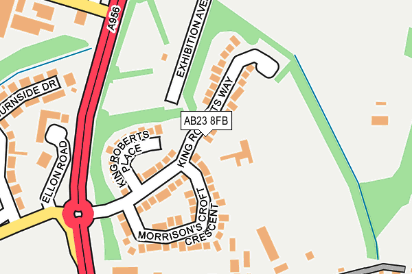 AB23 8FB map - OS OpenMap – Local (Ordnance Survey)
