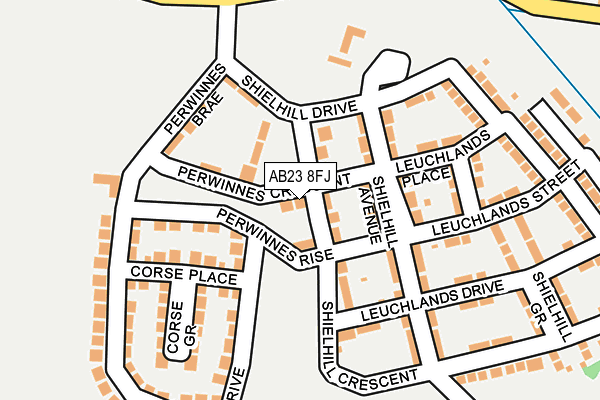 AB23 8FJ map - OS OpenMap – Local (Ordnance Survey)