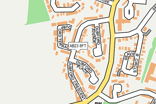 AB23 8FT map - OS OpenMap – Local (Ordnance Survey)