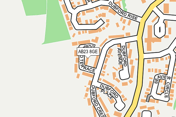 AB23 8GE map - OS OpenMap – Local (Ordnance Survey)