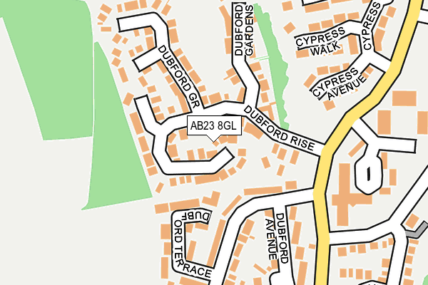 AB23 8GL map - OS OpenMap – Local (Ordnance Survey)