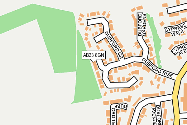 AB23 8GN map - OS OpenMap – Local (Ordnance Survey)