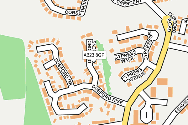 AB23 8GP map - OS OpenMap – Local (Ordnance Survey)
