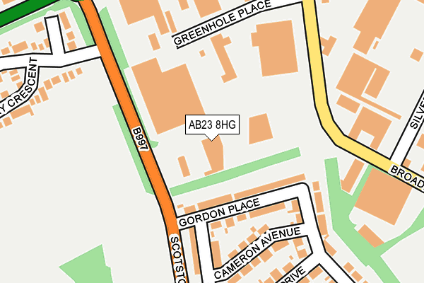 AB23 8HG map - OS OpenMap – Local (Ordnance Survey)