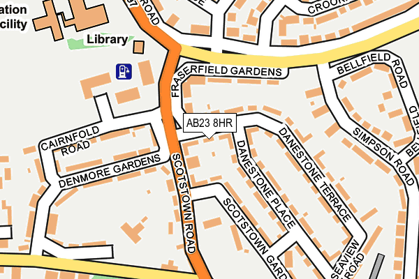 AB23 8HR map - OS OpenMap – Local (Ordnance Survey)