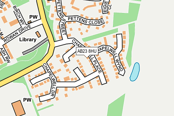 AB23 8HU map - OS OpenMap – Local (Ordnance Survey)