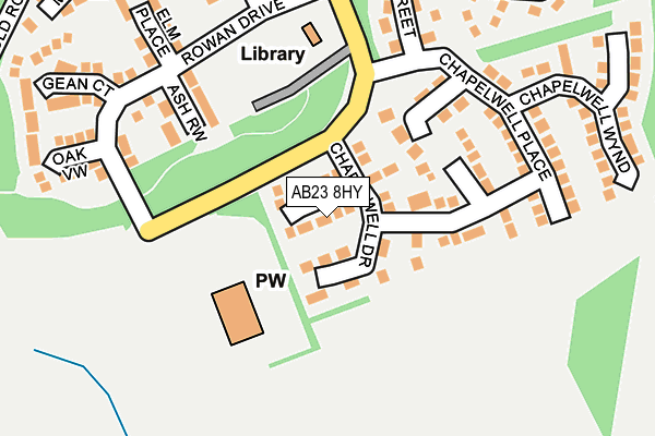 AB23 8HY map - OS OpenMap – Local (Ordnance Survey)