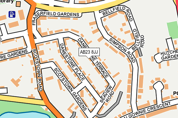 AB23 8JJ map - OS OpenMap – Local (Ordnance Survey)