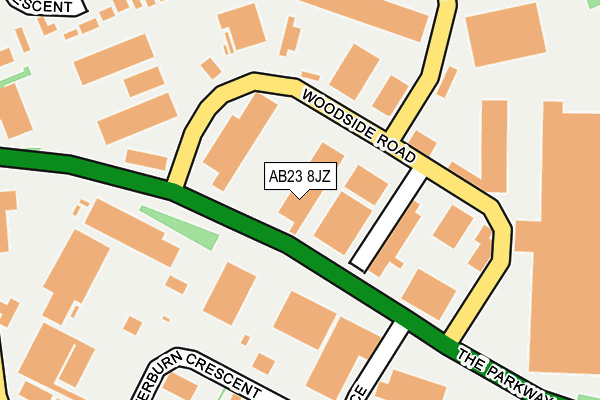 AB23 8JZ map - OS OpenMap – Local (Ordnance Survey)