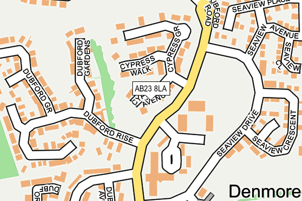 AB23 8LA map - OS OpenMap – Local (Ordnance Survey)