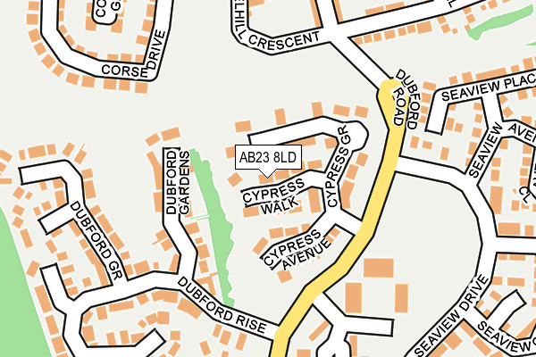 AB23 8LD map - OS OpenMap – Local (Ordnance Survey)