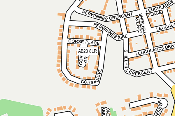 AB23 8LR map - OS OpenMap – Local (Ordnance Survey)