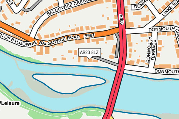 AB23 8LZ map - OS OpenMap – Local (Ordnance Survey)