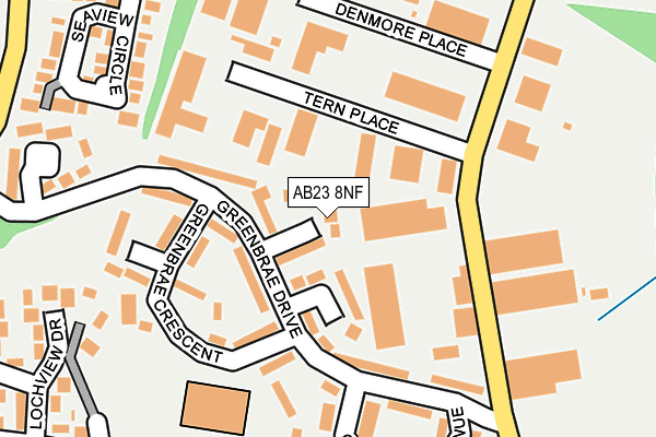 AB23 8NF map - OS OpenMap – Local (Ordnance Survey)