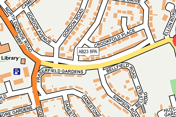AB23 8PA map - OS OpenMap – Local (Ordnance Survey)