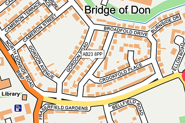 AB23 8PP map - OS OpenMap – Local (Ordnance Survey)