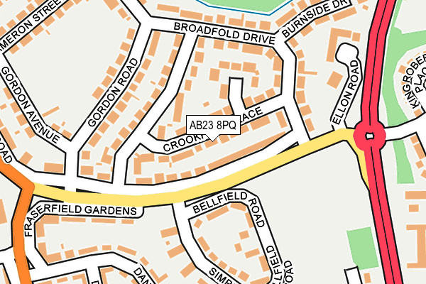 AB23 8PQ map - OS OpenMap – Local (Ordnance Survey)