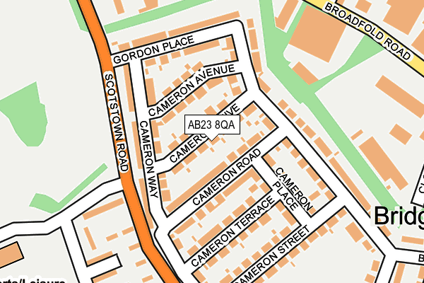 AB23 8QA map - OS OpenMap – Local (Ordnance Survey)