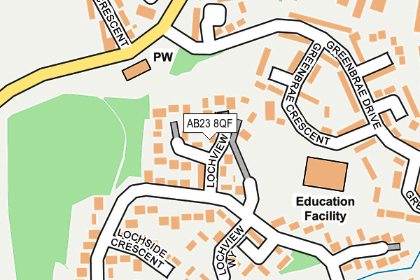 AB23 8QF map - OS OpenMap – Local (Ordnance Survey)