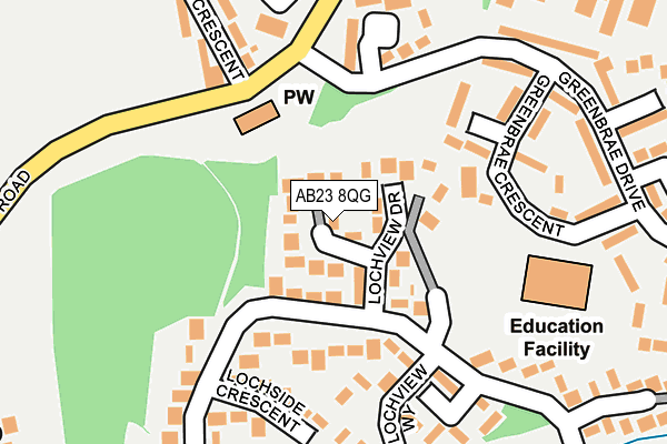 AB23 8QG map - OS OpenMap – Local (Ordnance Survey)