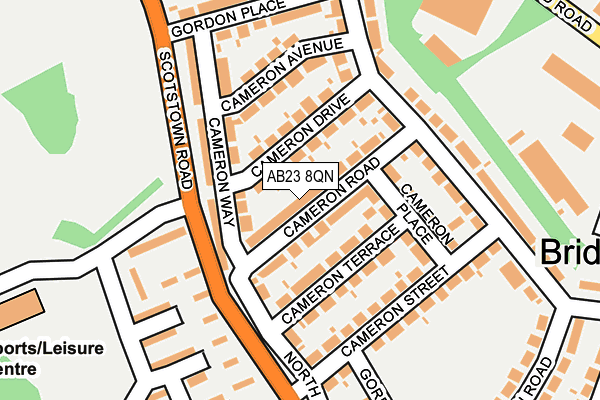 AB23 8QN map - OS OpenMap – Local (Ordnance Survey)
