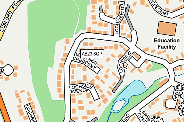 AB23 8QP map - OS OpenMap – Local (Ordnance Survey)