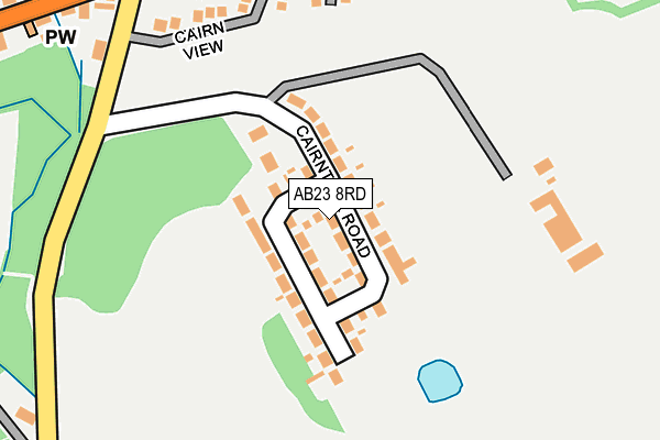 AB23 8RD map - OS OpenMap – Local (Ordnance Survey)