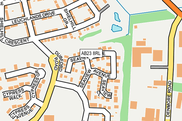 AB23 8RL map - OS OpenMap – Local (Ordnance Survey)