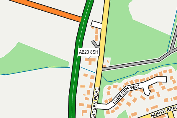 AB23 8SH map - OS OpenMap – Local (Ordnance Survey)