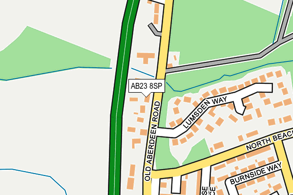 AB23 8SP map - OS OpenMap – Local (Ordnance Survey)