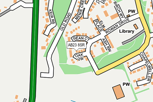 AB23 8SR map - OS OpenMap – Local (Ordnance Survey)