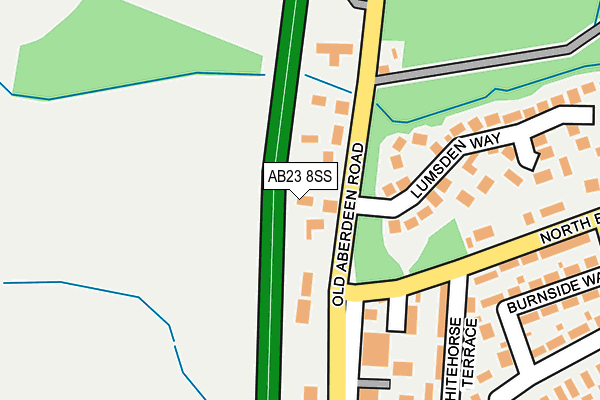 AB23 8SS map - OS OpenMap – Local (Ordnance Survey)