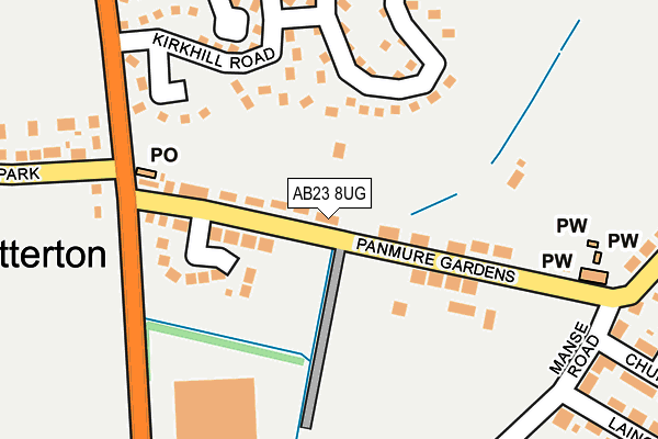 AB23 8UG map - OS OpenMap – Local (Ordnance Survey)